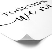 9 Foto-collage samen met gepersonaliseerd hart Poster (Hoek)