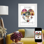 9 Foto-collage samen met gepersonaliseerd hart Poster<br><div class="desc">Creëer uw eigen persoonlijke poster met 9 van uw favoriete foto's en uw familienaam/-namen. Het fotomalplaatje is opstelling om een fotocollage in de vorm van een liefdeshart te creëer, tonend uw afbeeldingen in een mengeling van portret en landschapformaten. Upload uw foto's die in rijen werken, van boven tot onder. Het...</div>