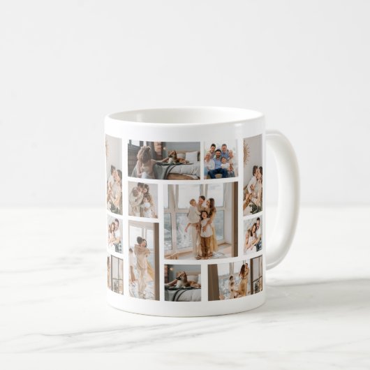 9 Foto Collage Sjabloon Koffie-Mok personaliseren Koffiemok (Voorkant rechts)