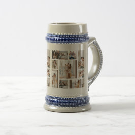 9 Foto Collage Sjabloon Personaliseer Beer Stein Bierpul