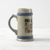 9 Foto Collage Sjabloon Personaliseer Beer Stein Bierpul (Links)