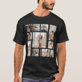 9 Foto Collage Sjabloon Personaliseer T-Shirt (Voorkant)