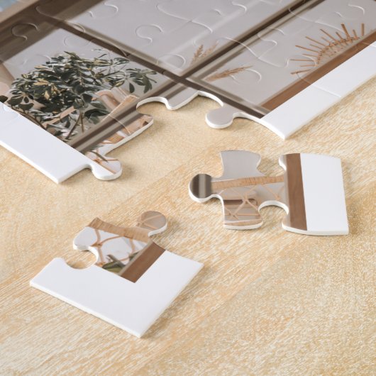 9 Foto Collage Sjabloon personaliseren Legpuzzel (Zijkant)