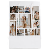 9 Foto Collage Sjabloon personaliseren Medium Cadeauzakje (Achterkant)