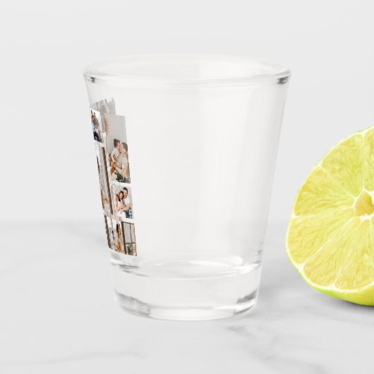 9 Foto Collage Sjabloon Schijnglas personaliseren Shot Glas (Rechts)
