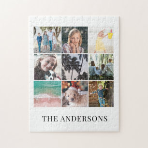 9 Foto Collage White Jigzaag Puzzle Legpuzzel