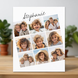 9 foto-collage - Zwart en wit notitiekaart