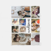 9 Foto familienaam Fleece Blanket Deken (Voorkant)