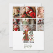 9 Foto geplaatst Eerste kerst Feestdagenkaart (Voorkant)