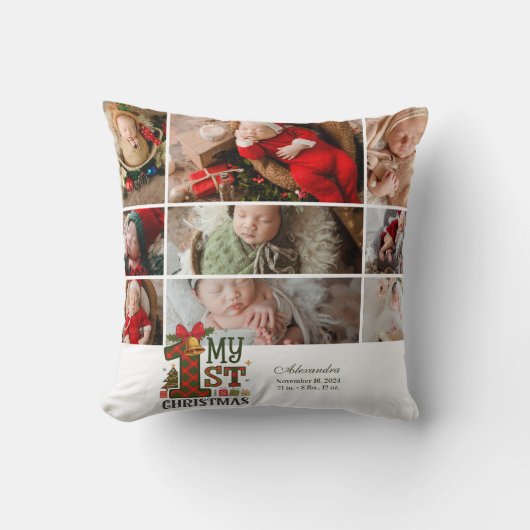 9 Foto geplaatst Eerste kerst Kussen (Voorkant)