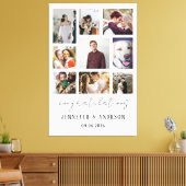 9 Foto Geweldig Cadeau Voor Bruid & Bruidegom  Canvas Afdruk (Insitu (Woonkamer))