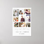 9 Foto Grote Gift voor Bruid & bruidegom Canvas Afdruk (Voorkant)