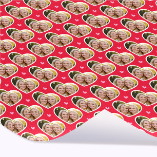 9 Foto Liefde Hart Elegant Rood Roze Patroon Cadeaupapier