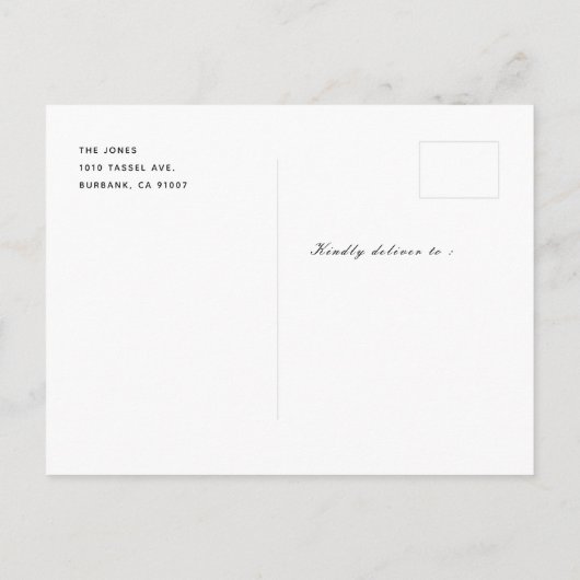 9 Foto minimalistisch wit Afstuderen Aankondigingskaart (Achterkant)