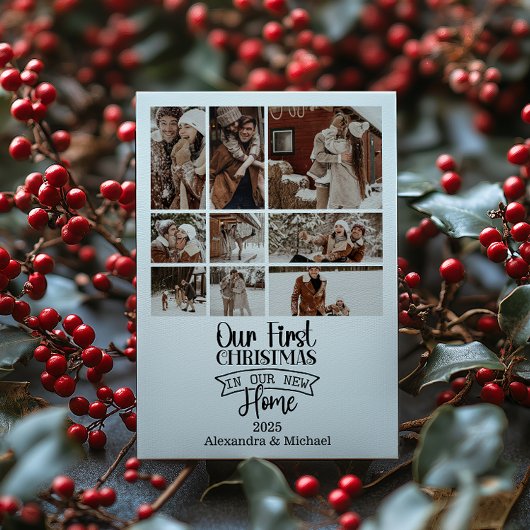 9 Foto minimalistische eerste kerstwoning Feestdagenkaart