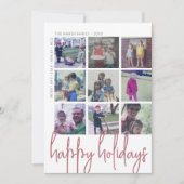 9 Foto offset - Prettige feestdagen Navy Holiday K Feestdagenkaart (Voorkant)