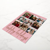 9 Foto offset - Prettige feestdagen script - roos  (Gedraaid)