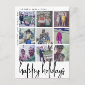 9 Foto offset - Prettige feestdagen zwart en wit - (Voorkant)