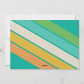 9 foto offset - vet vrolijk kerstretro streep feestdagenkaart (Achterkant)