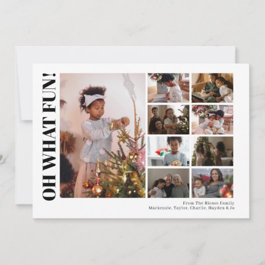 9 foto Oh wat een leuke kerst Feestdagenkaart (Voorkant)