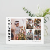 9 foto Oh wat een leuke kerst Feestdagenkaart (Staand voorkant)