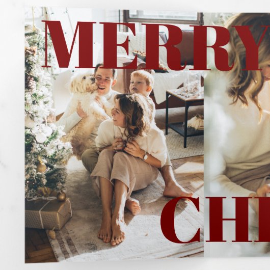 9 Foto Oh Wat Leuk Prettig Kerstmis Persoonlijk Drieluik Wenskaart (Binnenzijde eerst)