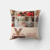 9 Foto Plaid Rendier Eerste Kerst  Kussen (Achterkant)