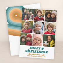 9 foto rand - Merry Christmas Retro Line Art