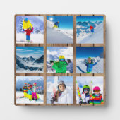 9 Foto Raster Collage Rustieke Hout Fotoplaat (Voorkant)