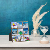 9 Foto Raster Collage Rustieke Hout Fotoplaat (Insitu)