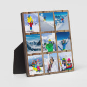 9 Foto Raster Collage Rustieke Hout Fotoplaat (Voorkant)