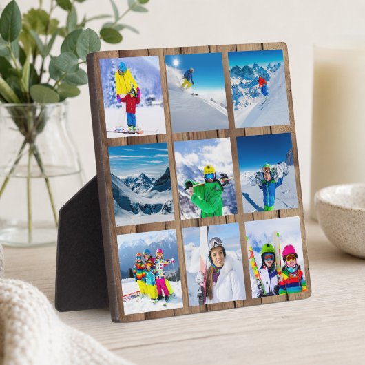 9 Foto Raster Collage Rustieke Hout Fotoplaat