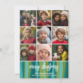 9 Foto - Vrolijk kerstfeest - Abstracte golven 202 Feestdagenkaart (Voorkant)