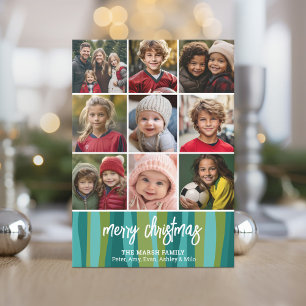 9 Foto - Vrolijk kerstfeest - Abstracte golven 202 Feestdagenkaart