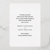 9 Foto Vrolijk Kerstmis Modern Script Kalligrafie Folie Feestdagenkaart (Achterkant)