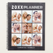 9 Fotocollage Aangepaste Naam Krijtbord Planner (Voorkant)