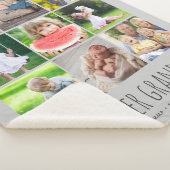 9 Fotocollage met aangepaste kleinkinderen Namen | Sherpa Deken (3/4)