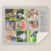 9 Fotocollage met aangepaste kleinkinderen Namen | Sherpa Deken (Voorkant (horizontaal))