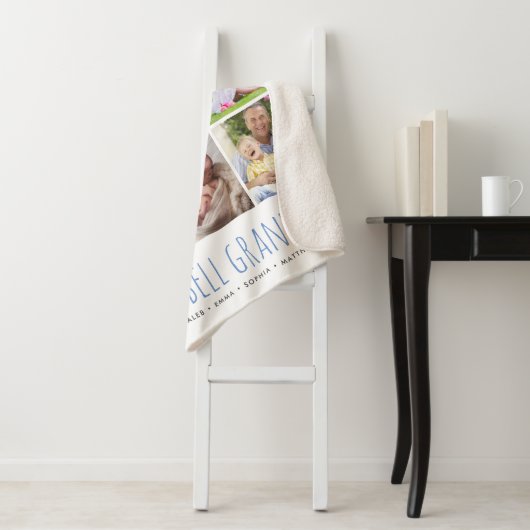 9 Fotocollage met de namen van uw kleinkinderen |  Sherpa Deken (In situ)