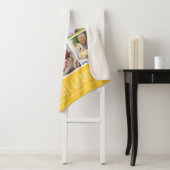 9 Fotocollage met Grandchildren Names | Geel Sherpa Deken (In situ)