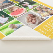 9 Fotocollage met Grandchildren Names | Geel Sherpa Deken (3/4)