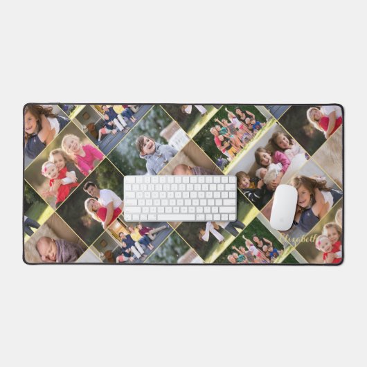  9 Fotocollage Monogram Home Kantoor Bureaumat (Keyboard & Muis)