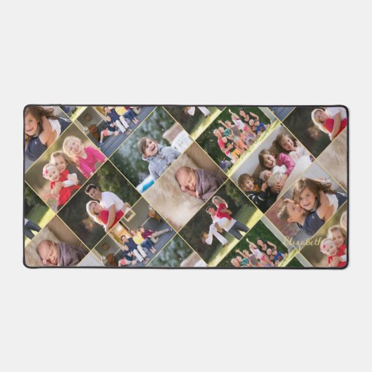  9 Fotocollage Monogram Home Kantoor Bureaumat (Voorkant)