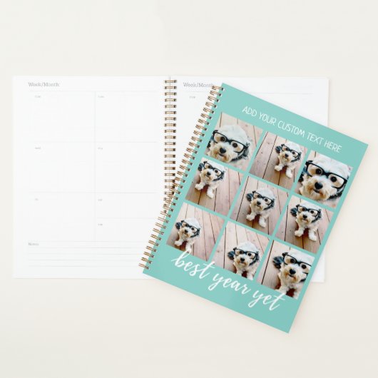 9 Fotocollage optionele tekst — Beste jaar ooit Planner (Display)