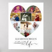 9 Fotocollage viering van het leven Poster (Voorkant)