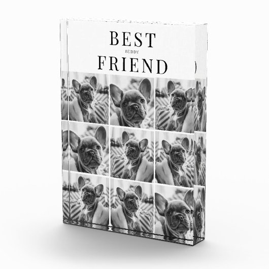 9 Fotocollage Wit Beste Vriend Fotoblok (Rechts)