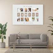 9 Fotofamilie Modern Collage Wall Canvas Afdruk