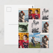 9 foto's aangepaste gepersonaliseerde collage briefkaart (Voorkant / Achterkant)