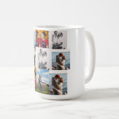 9 foto's aangepaste gepersonaliseerde collage koffiemok (Voorkant rechts)