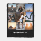 9 foto's collage op maat fleece deken (Voorkant)